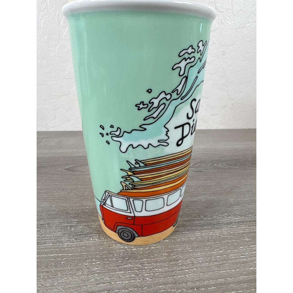 Starbucks San Diego Local Collection Ceramic Traveler Tumbler Mug 12oz Surf Van - Picture 5 of 8